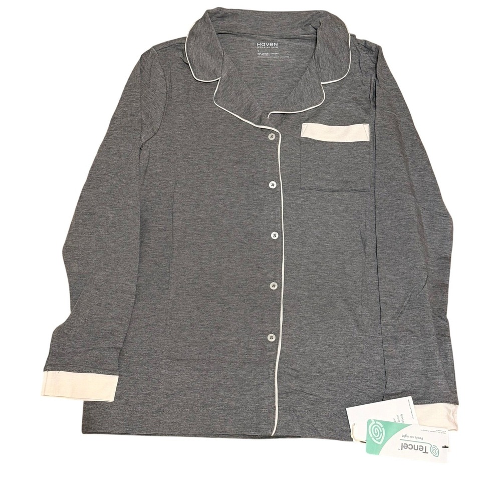 Haven Well Within Tencel Pajama Set Gray Small Pant Set Sleepwear Loungewear NWT - Picture 7 of 10